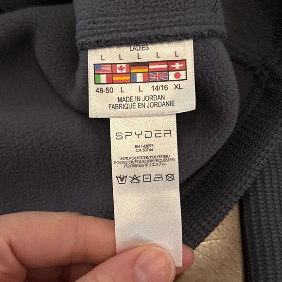 Spyder Grey Full Zip Jacket Women’s US Large - Picture 7 of 8